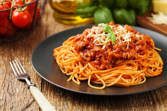 Klasyczne spaghetti z wieprzowiną